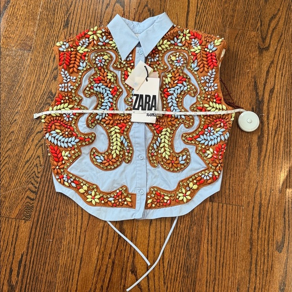 NWT Zara Embroidered Shirt Icons Limited Edition Size XS-S - Picture 7 of 16